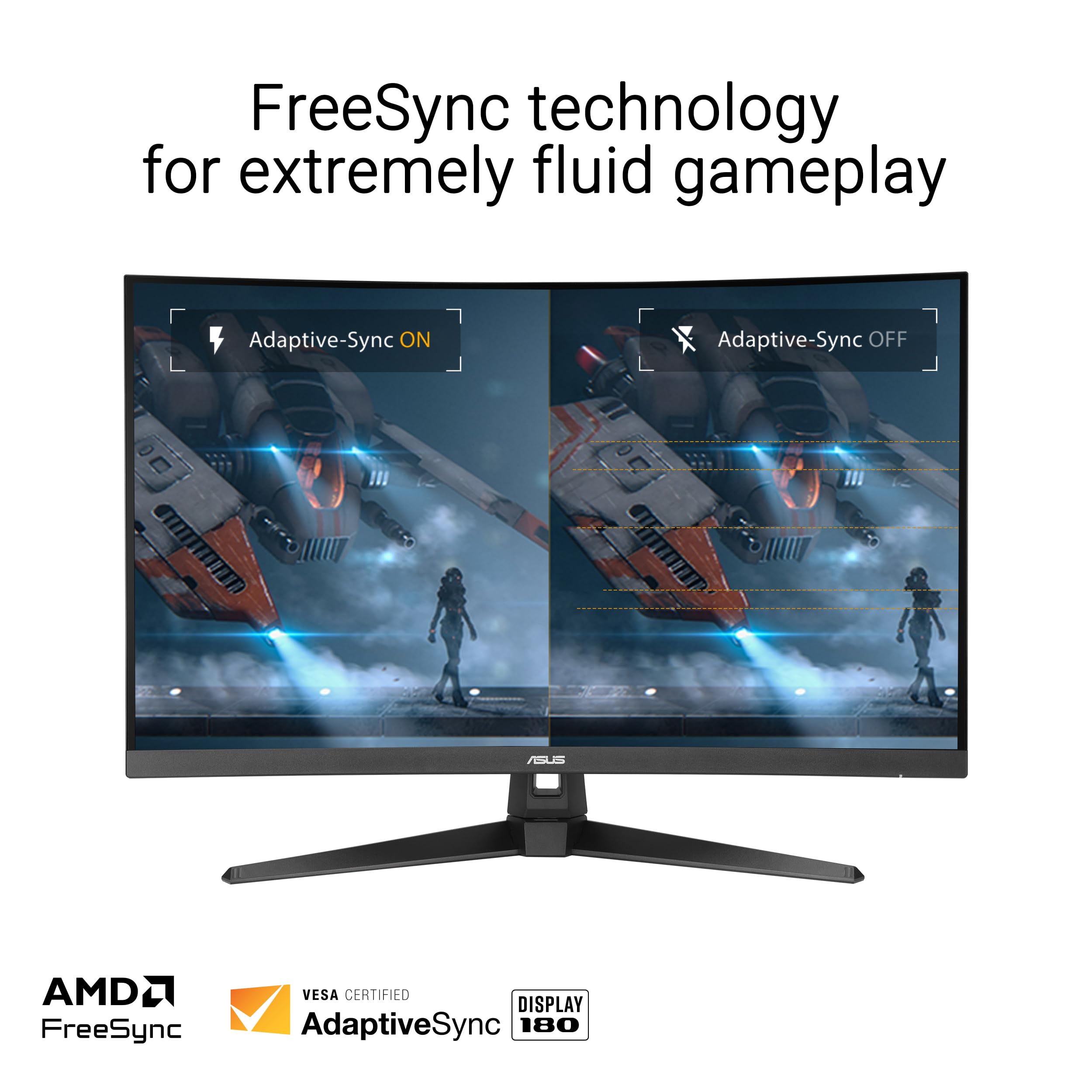 ASUS TUF Gaming 31.5” 1440P Curved HDR Gaming Monitor (VG32WQ3B) – QHD (2560 x 1440), 180Hz, 0.5ms, 1500R, Extreme Low Motion Blur, FreeSync, 90% DCI-P3, Shadow Boost, DisplayWidget, 3 yr Warranty 🍁 All In One Marketplace Canada
