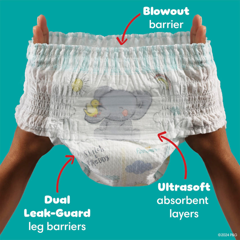 Pampers Diapers - Swaddlers 360 degrees - Size 5, 88 Count, up to 100% Leakproof Comfy Dry Fit, EZ Off Tabs Designed for Easy Changes, Pull On Diaper 🍁 All In One Marketplace Canada