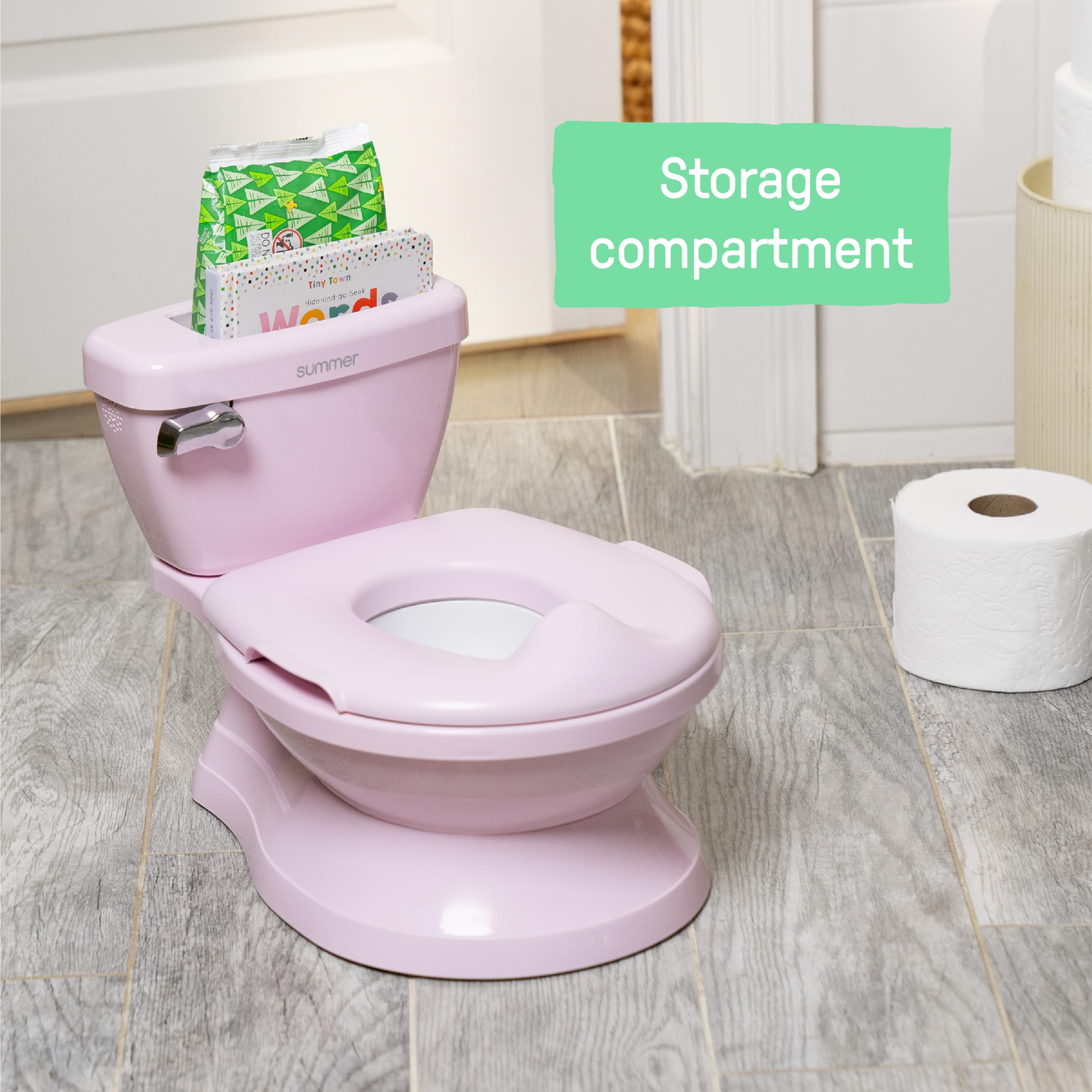 Summer by Ingenuity My Size Potty Pro in Pink, Infant Potty Training Toilet, Lifelike Flushing Sound, For Ages 18 Months, Up to 50 Pounds 🍁 All In One Marketplace Canada