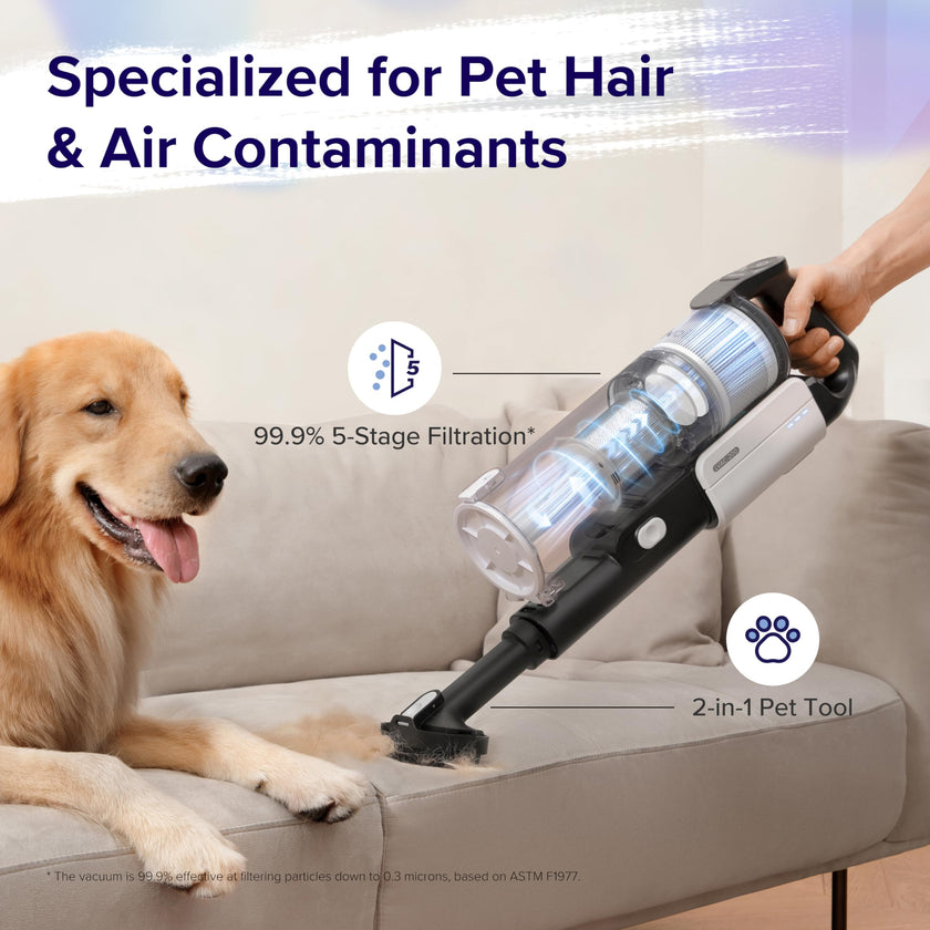 Levoit Cordless Vacuum Cleaner, Stick Vac with Tangle-Resistant Design, Up to 50 Minutes, Powerful Suction, Rechargeable, Lightweight, and Versatile for Carpet, Hard Floor, Pet Hair 🍁 All In One Marketplace Canada