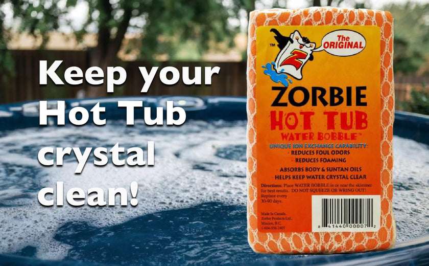 Zorbie Water Bobble Hot Tub Oil Scum Absorber - Scum Absorbing Sponge for Spas and Hot Tubs - Naturally Cleaner Water with Spa Sponges for Hot Tubs - Orange Floating Bobble with String- Single Package 🍁 All In One Marketplace Canada