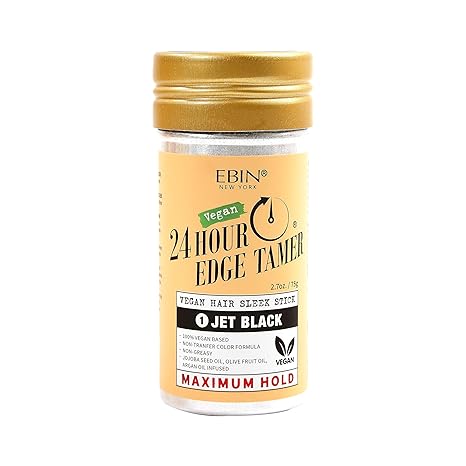 EBIN NEW YORK 24HR VEGAN HAIR SLEEK STICK - JET BLACK 2.7OZ