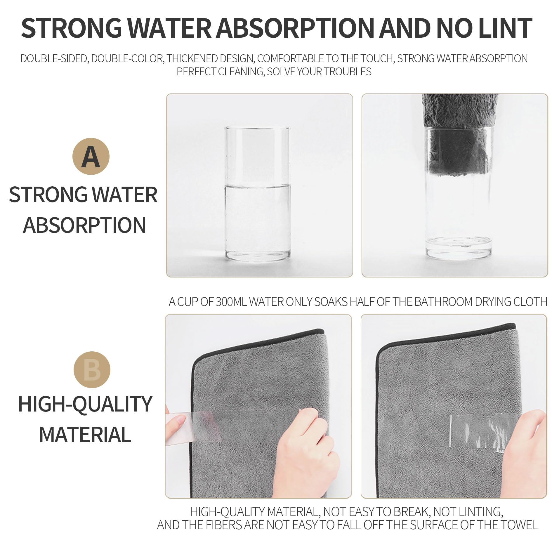Shiny Wipes Towel for Shower, Shiny Wipes Cloth, Shower Cleaning Cloths for Car Detailing, Kitchen, Window Cleaning Cloth (3, 40 * 40cm) 🍁 All In One Marketplace Canada