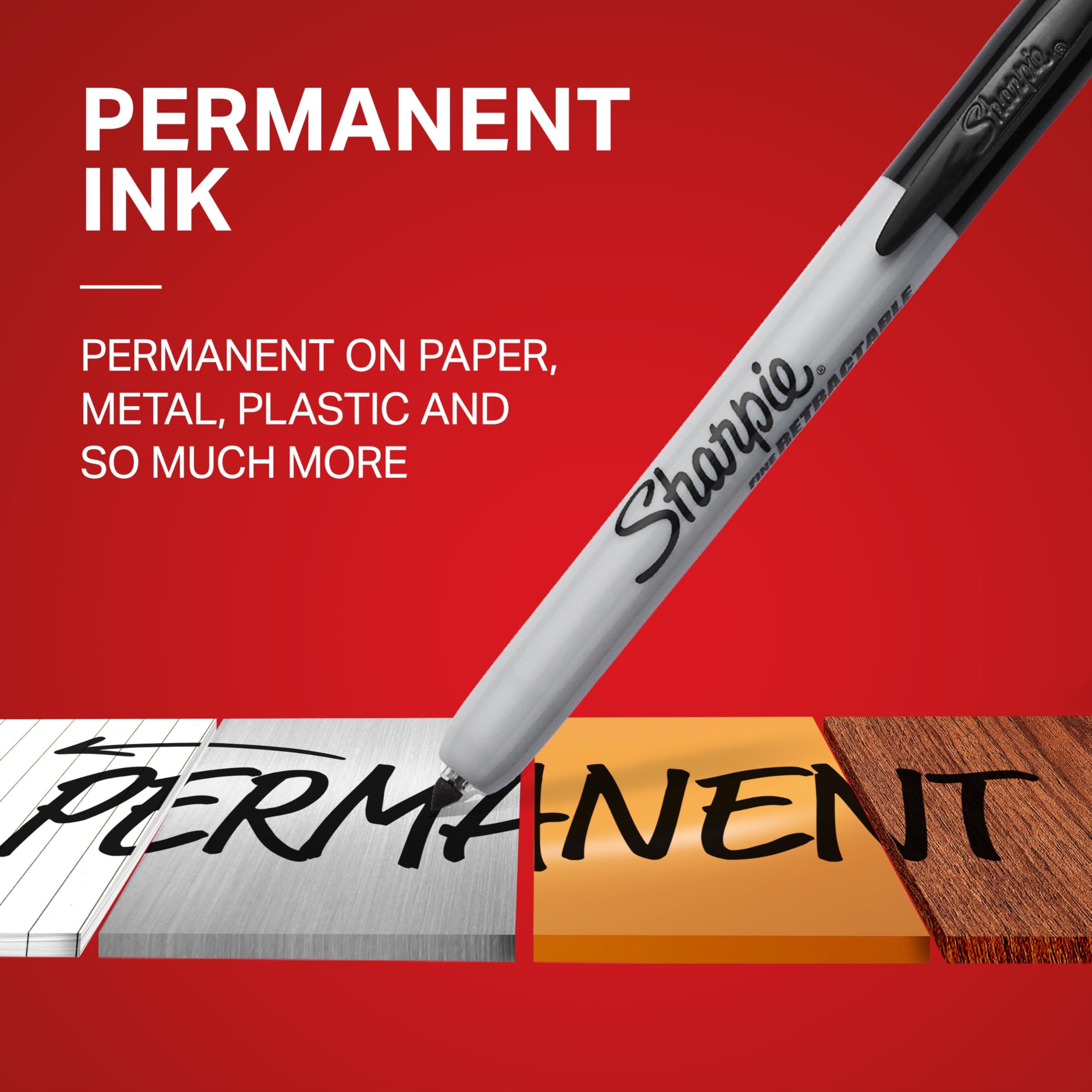 Sharpie Retractable Permanent Markers, Fine Point, Black, 12 Count 🍁 All In One Marketplace Canada
