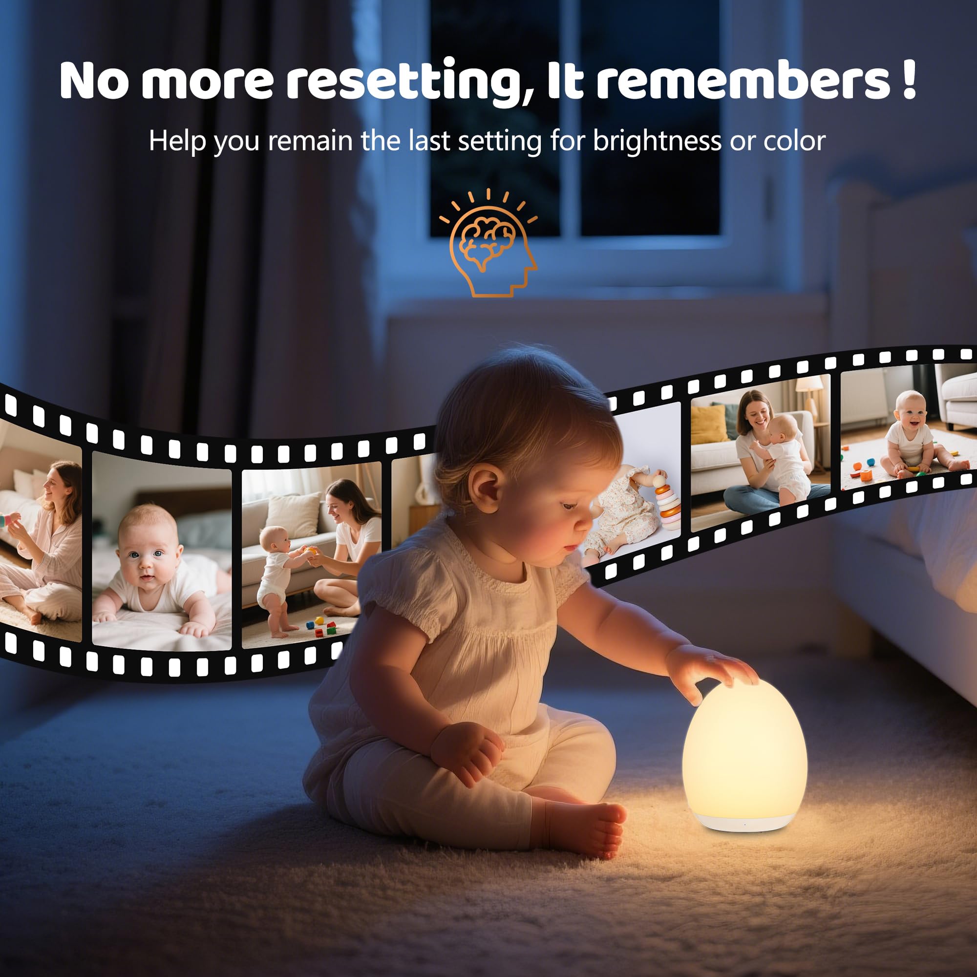Night Lights for Kids, MediAcous Baby Night Light with 7 Colors Changing & Dimming Function, Rechargeable Kids Night Light with 1 Hour Timer & Touch Control, Up to 100H 🍁 All In One Marketplace Canada