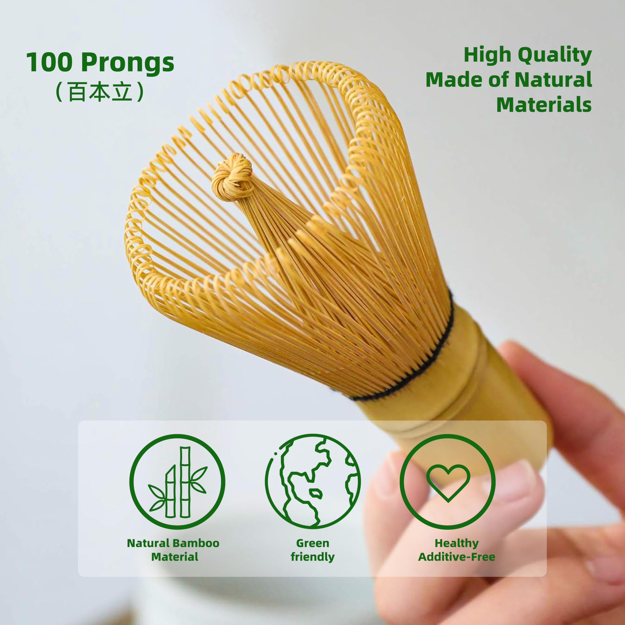TEANAGOO MA-01 Japanese Matcha Ceremony Accessory, Matcha Whisk (Chasen), Traditional Scoop (Chashaku), Tea Spoon, Whisk Holder, The Perfect Set to Prepare a Traditional Cup of Matcha. 🍁 All In One Marketplace Canada