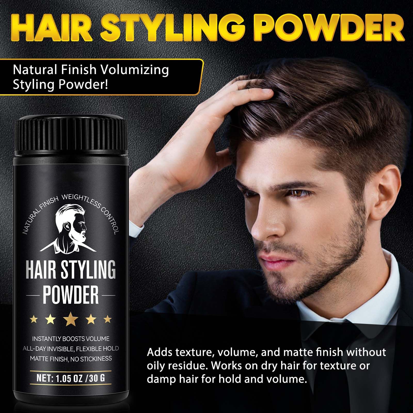 Hair Styling Powder, 2Pack Hair Texture Powder for Men and Women, Adds Volume and Texture, Alll Day Invisible, Flexible Hold, Long-lasting, Matte Finish, No Stickiness 2 x 30g 🍁 All In One Marketplace Canada