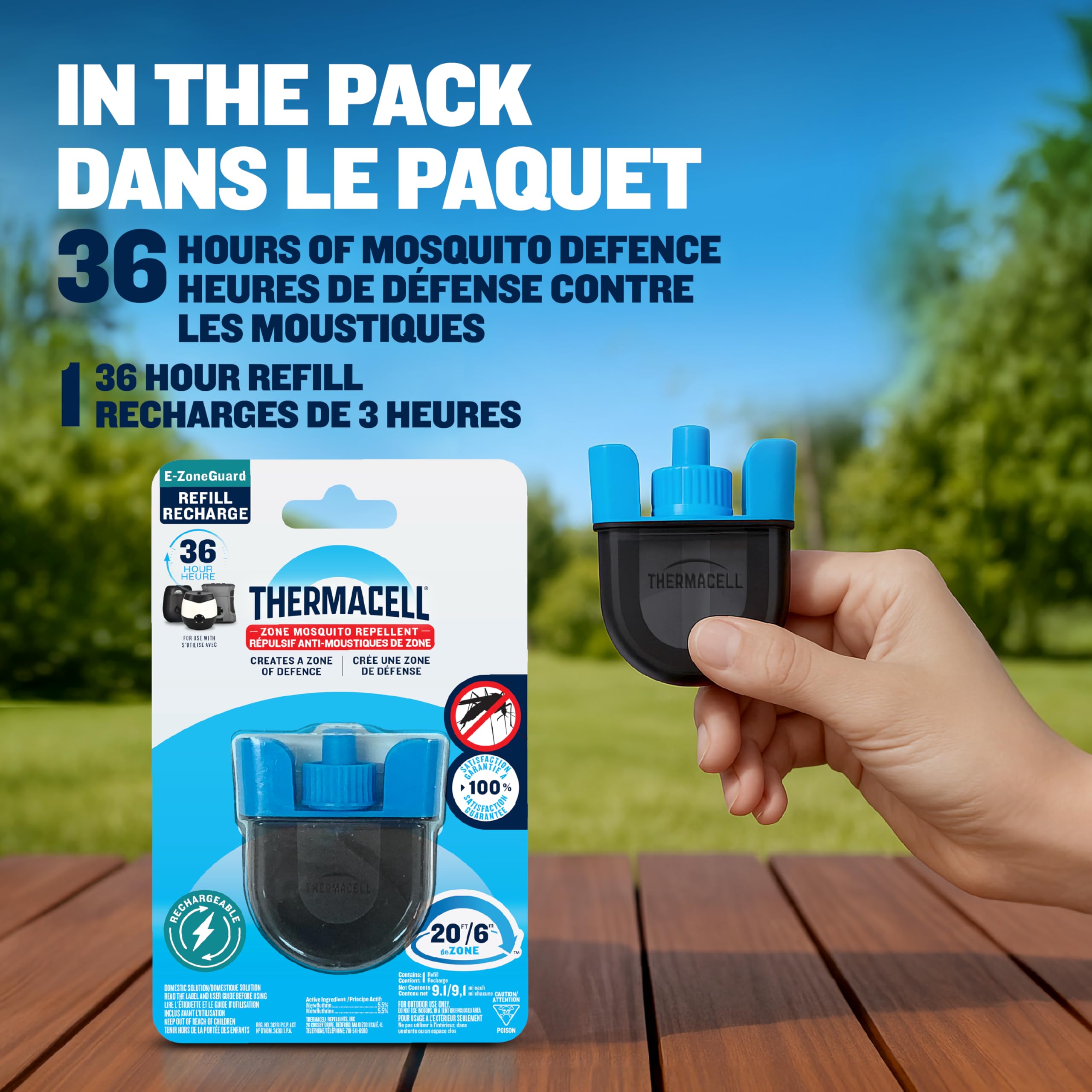 Thermacell Mosquito Rechargeable Repeller Refills; 36 Hours; Compatible with Thermacell E-Series & Radius Only; 20 Foot (6 m) Mosquito Repellent Zone; Deet Free Bug Spray Alternative; Scent Free 🍁 All In One Marketplace Canada