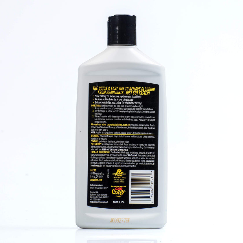 Meguiar's PlastX Clear Plastic Cleaner & Polish - Revive Cloudy, Hazy, and Lightly Scratched Plastics, Restore Clarity - 10 Oz 🍁 All In One Marketplace Canada