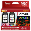 275XL 276XL Ink Cartridge Replacement for Canon 275XL 276XL Pixma TS3500 TR4720 TS3522 TS3722 TS3520 TS3720 TS3500 TR4723 TR4722 TR4700 Printer (2- Pack Combo Black Color) 🍁 All In One Marketplace Canada