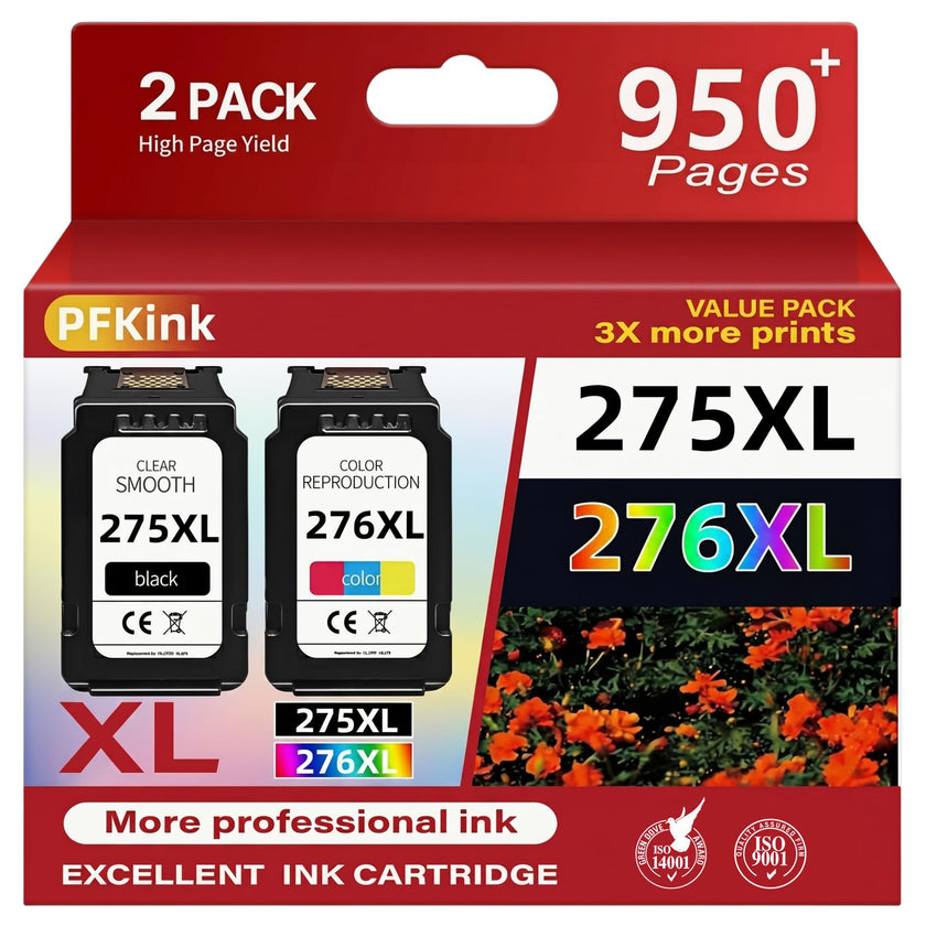 275XL 276XL Ink Cartridge Replacement for Canon 275XL 276XL Pixma TS3500 TR4720 TS3522 TS3722 TS3520 TS3720 TS3500 TR4723 TR4722 TR4700 Printer (2- Pack Combo Black Color) 🍁 All In One Marketplace Canada