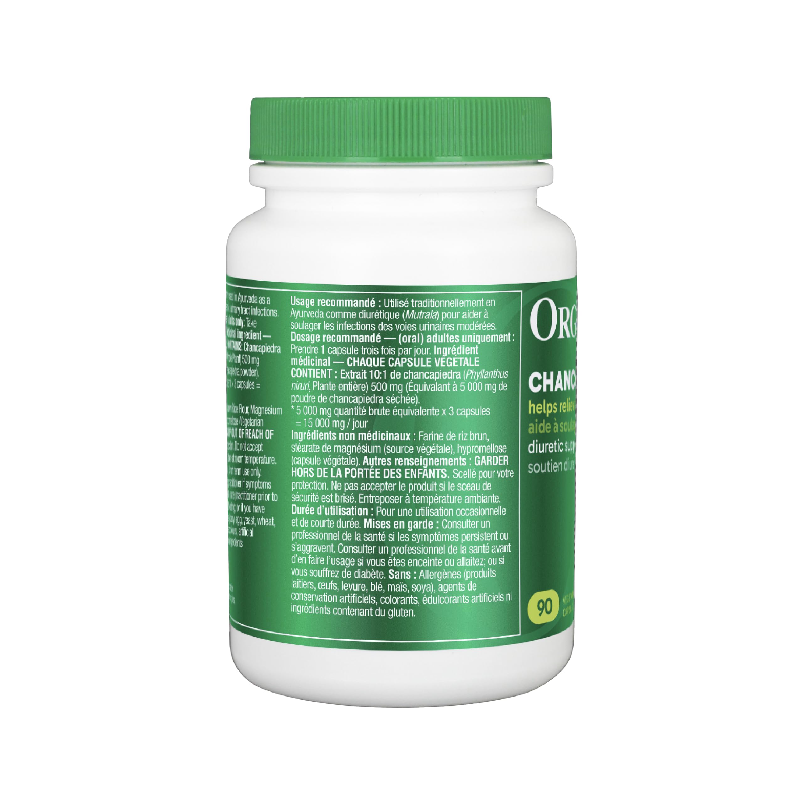 Organika Canadian-Made Chanca Piedra 500 mg - UTI Support | Kidney, Gallblader and Urinary Support, Cleansing- 90 vcaps 🍁 All In One Marketplace Canada