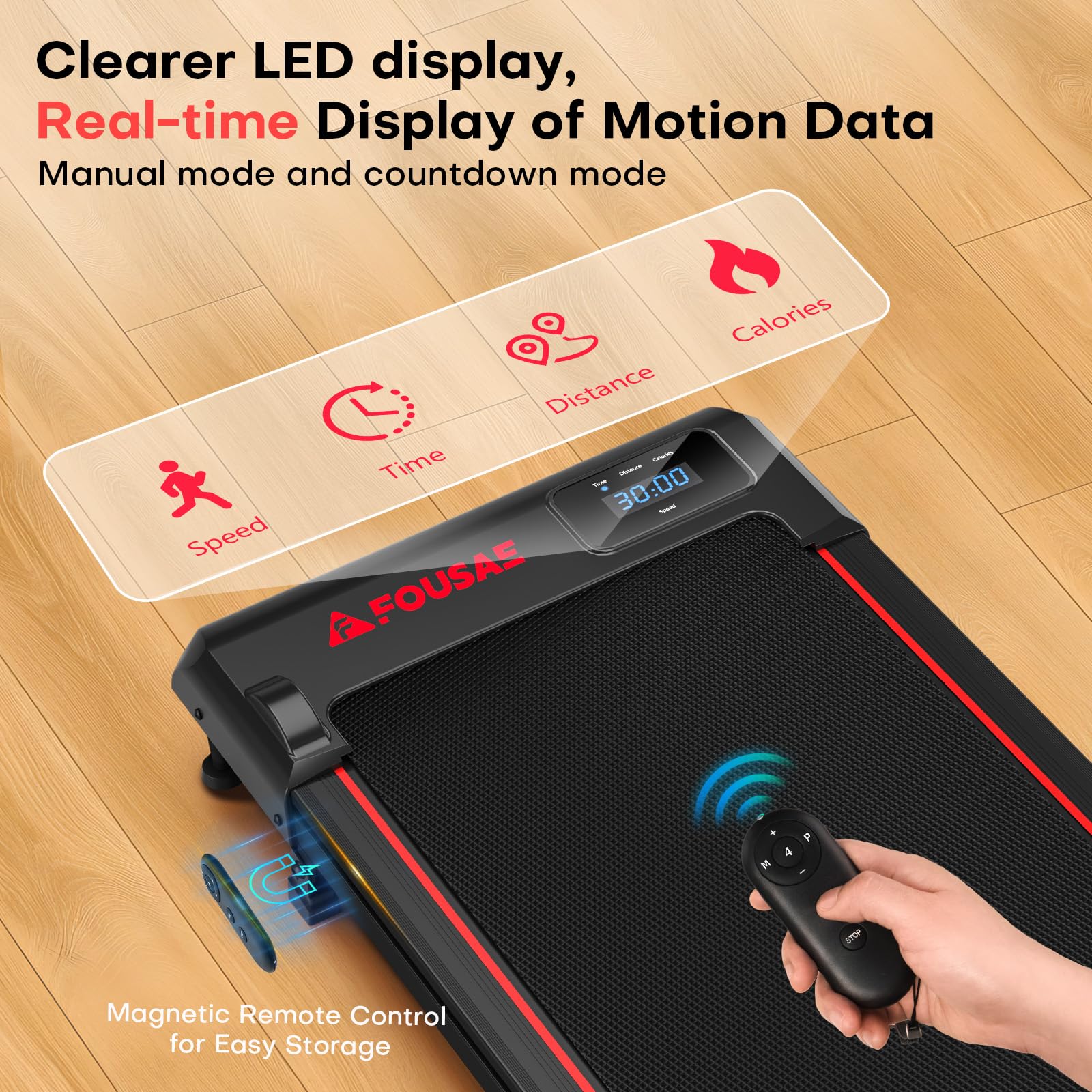 Walking Pad, FOUSAE 3 in 1 Max 6.2 MPH Treadmill for Home with Double Frame 330 LB Weight Capacity, Powerful 2.5 HP Wider Belt Walking Pad with 9% Incline, 12 HIIT Programes, Magnetic Remote Control 🍁 All In One Marketplace Canada