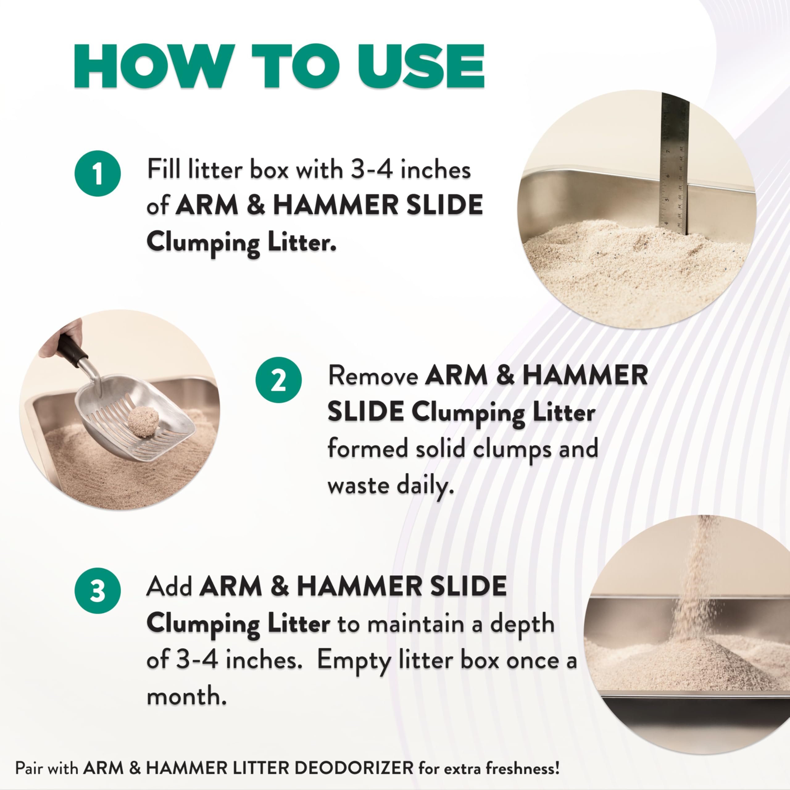 Arm & Hammer Clump & Seal Slide Clay Cat Litter, Non-Stop Odour Control, 12.7kg, 7 Days of Odour Control, Dust Free, Clumping Litter (Pack of 1) 🍁 All In One Marketplace Canada