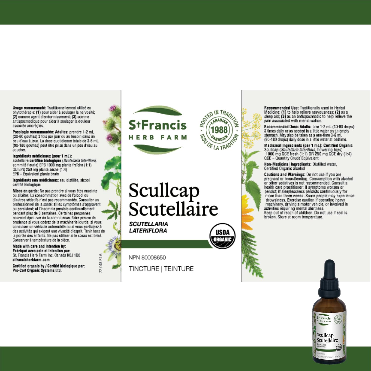St. Francis Herb Farm - Scullcap (50ml)