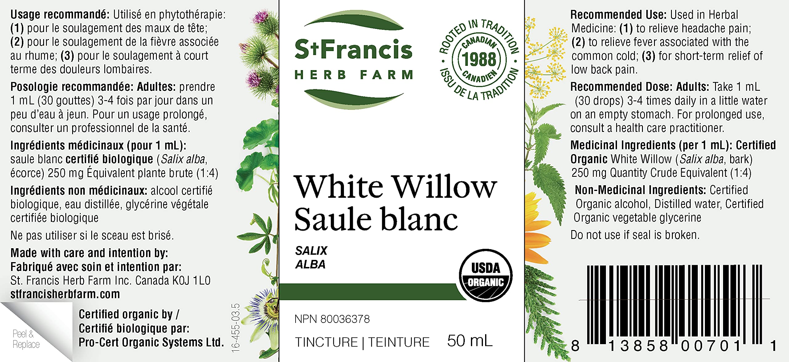 St. Francis Herb Farm - White Willow (50ml)