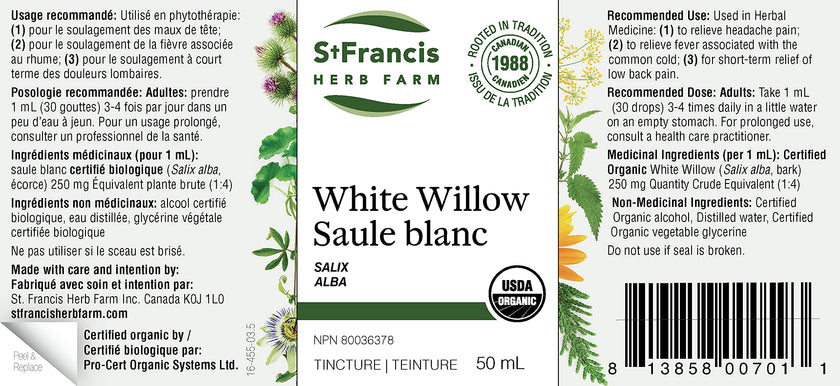 St. Francis Herb Farm - White Willow (50ml)