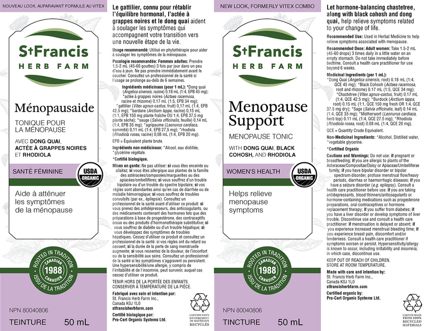 St. Francis Herb Farm - Menopause Support (50ml)
