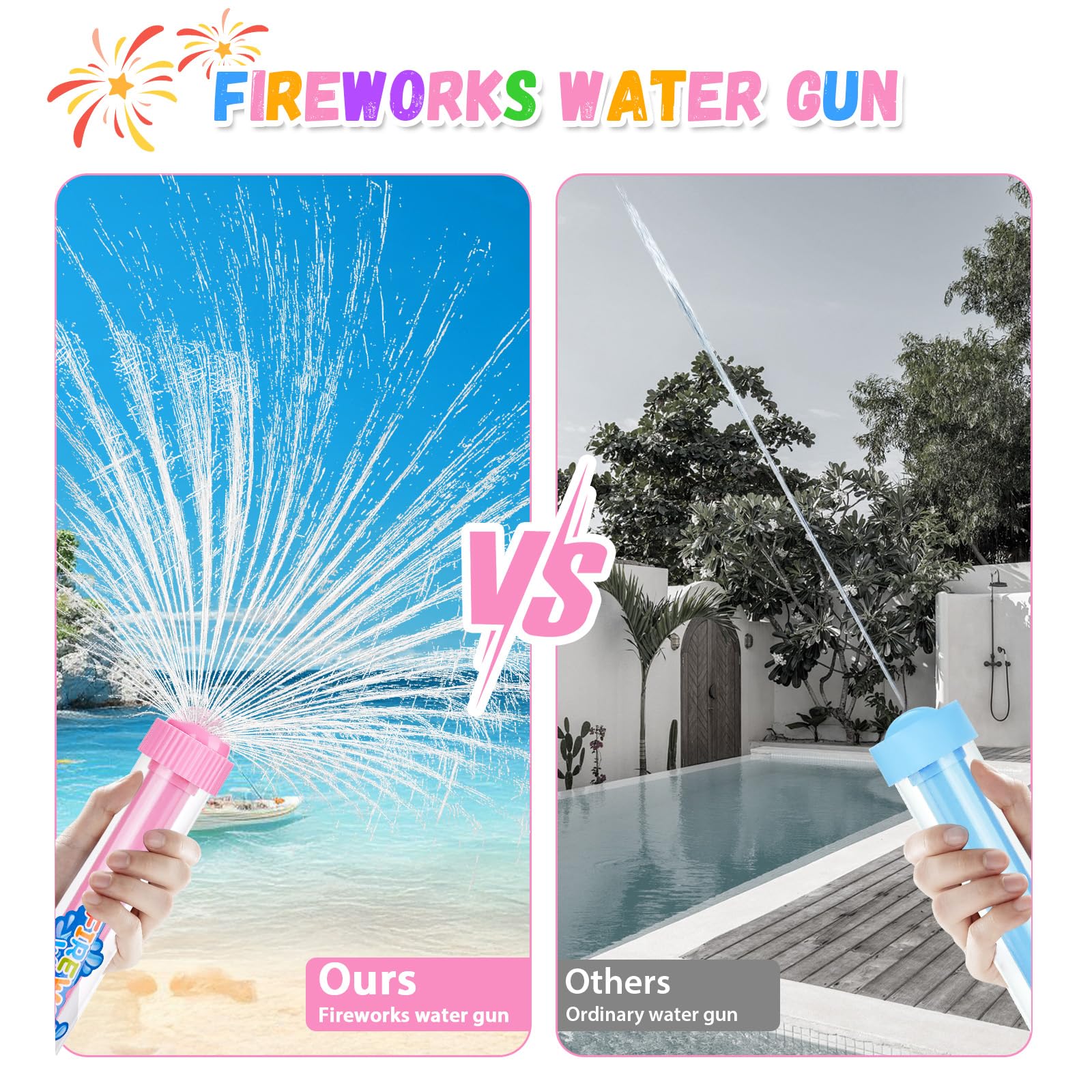 6Packs Creativity Fireworks Water Gun, Sprays Water Like Fireworks, Squirt Gun for Kids, Bulk Samll Water Blaster Summer Pool, Backyard, Birthday Party Outdoor Game Toys 🍁 All In One Marketplace Canada
