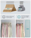 SONGMICS 50 Pack Coat Hangers, Heavy-Duty Plastic Suit Hangers, S-Shaped Opening, Non-Slip, Space-Saving, 360º Swivel Hook, 16.3 Inches Long, Light Gray and Dark Gray UCRP41G-50 🍁 All In One Marketplace Canada