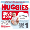 Huggies Size 1 Diapers, Snug & Dry Newborn Diapers, Size 1 (8-14 lbs), 256 Count (4 Packs of 64), Packaging May Vary 🍁 All In One Marketplace Canada
