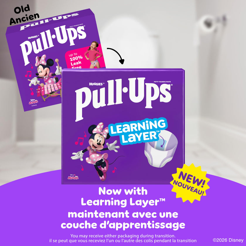 Pull-Ups Girls Potty Training Underwear, Easy Open Toddler Pants 3T-4T (32-40 lbs), Learning Designs for Toddlers, 92 count 🍁 All In One Marketplace Canada