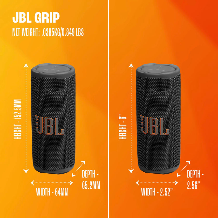 JBL Grip - Compact Bluetooth Speaker with Bold JBL Pro Sound and Ambient Light, up to 14 Hours of Playtime, Water, Dust and Drop-Proof (IP68), & Multi-Speaker Connection with Auracast (Black) 🍁 All In One Marketplace Canada