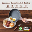 SENSARTE Nonstick Frying Pan Skillet, Swiss Granite Coating Omelette Pan, Healthy Stone Cookware Chef's Pan, PFOA Free (8/9.5/10/11/12.5 Inch) (8 Inch) 🍁 All In One Marketplace Canada