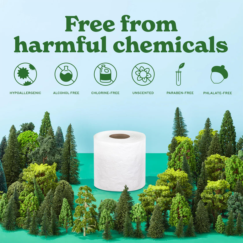 Caboo Tree-Free Toilet Paper, Septic Safe Bath Tissue, Eco Friendly Soft 2 Ply Sheets, 300 Sheets Per Roll, 16 Double Rolls 🍁 All In One Marketplace Canada