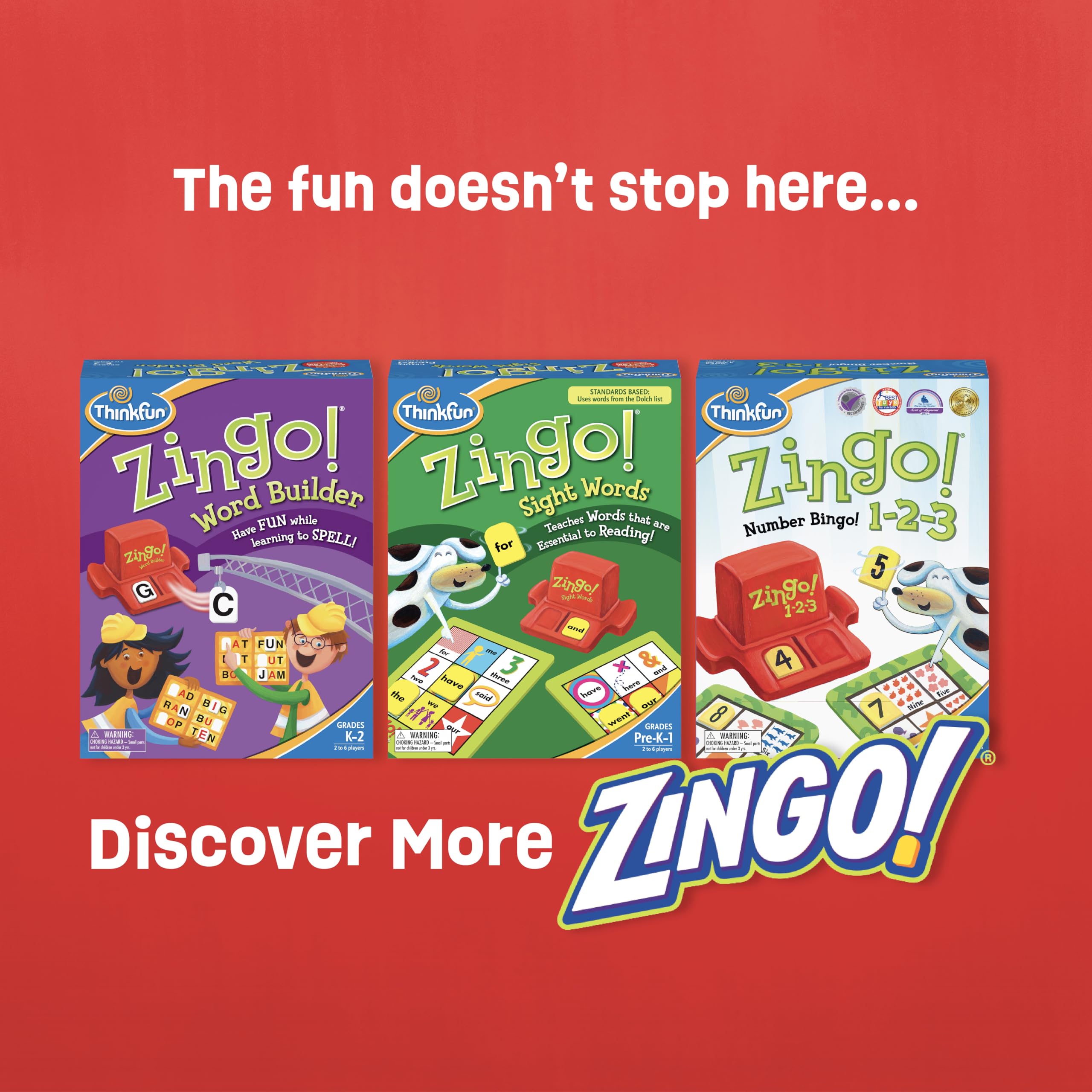 ThinkFun Zingo - Bingo with a Zing - Award-Winning Preschool Game - Encourages Language & Matching Skills Development - Fun Family Board Game for Boys and Girls Ages - 4 & Older 🍁 All In One Marketplace Canada