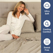 Queen Size 4 Piece Sheet Set - Comfy Breathable & Cooling Sheets - Hotel Luxury Bed Sheets for Women & Men - Deep Pockets, Easy-Fit, Soft & Wrinkle Free Sheets - Heathered Beige Oeko-Tex Bed Sheet Set 🍁 All In One Marketplace Canada