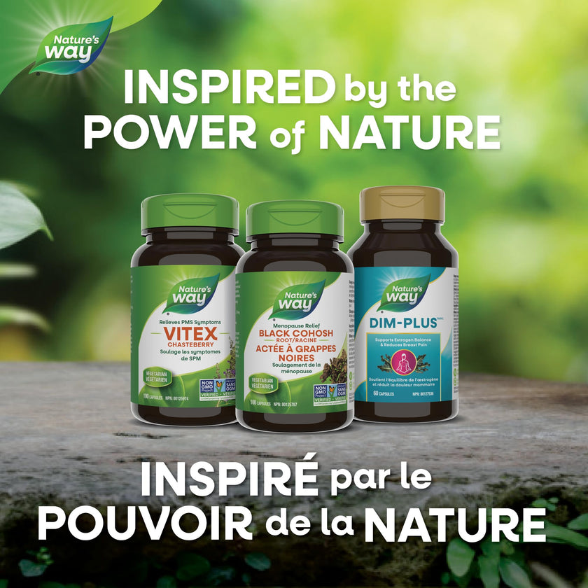 Nature's Way Black Cohosh Root – Hormone Balance for Women – 540mg Herbal Supplement for Menopausal Symptoms – Helps Relieve Menstruation Pain & Premenstrual Symptoms – 100 Vegetarian Capsules 🍁 All In One Marketplace Canada