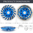 SWIGRANCE 2Pcs Diamond Concrete Grinding Cup Wheels 115mm 4-1/2