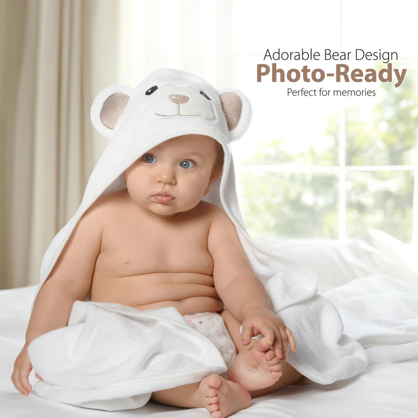 Premium Ultra Soft Organic Bamboo Baby Hooded Towel with Unique Design – Hypoallergenic Baby Towels for Infant and Toddler – Suitable as Baby Gifts 🍁 All In One Marketplace Canada