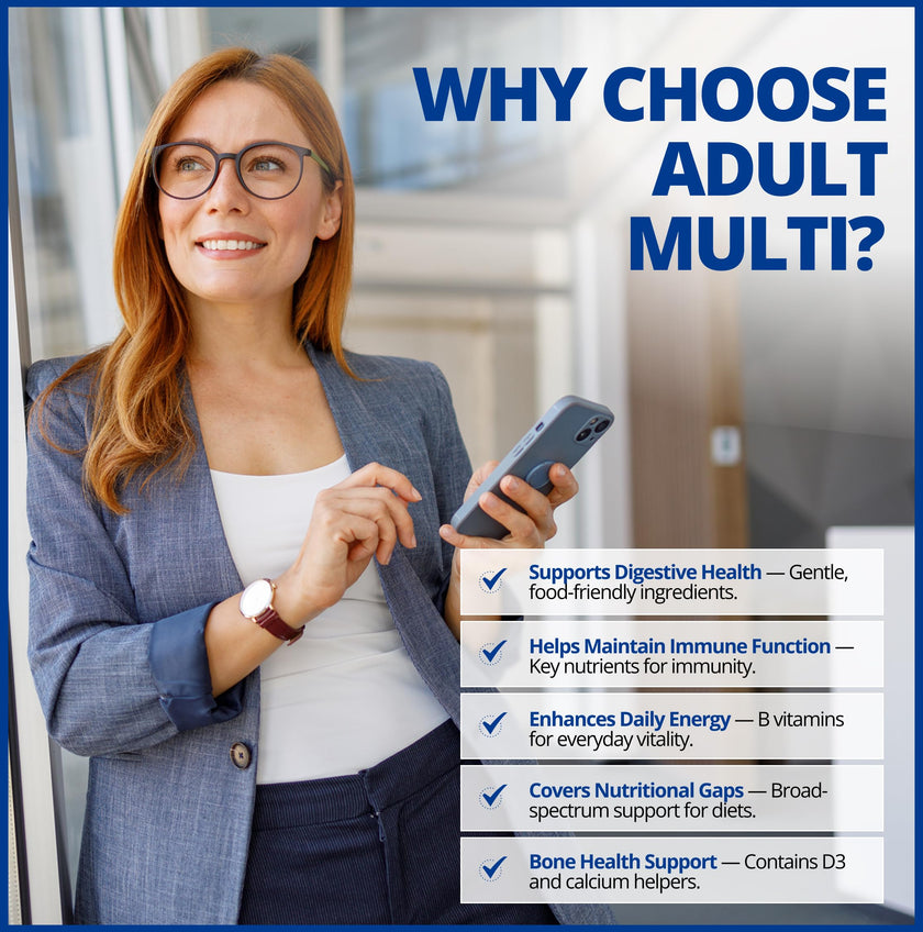 CanPrev Adult Multi, 60 V-Caps 30-Day Supply - Non-GMO and Gluten-Free - High-Potency Multivitamin and Multi-Mineral Formula - Iron-Free - Easy to Digest - Complete Daily Vitamins and Minerals 🍁 All In One Marketplace Canada