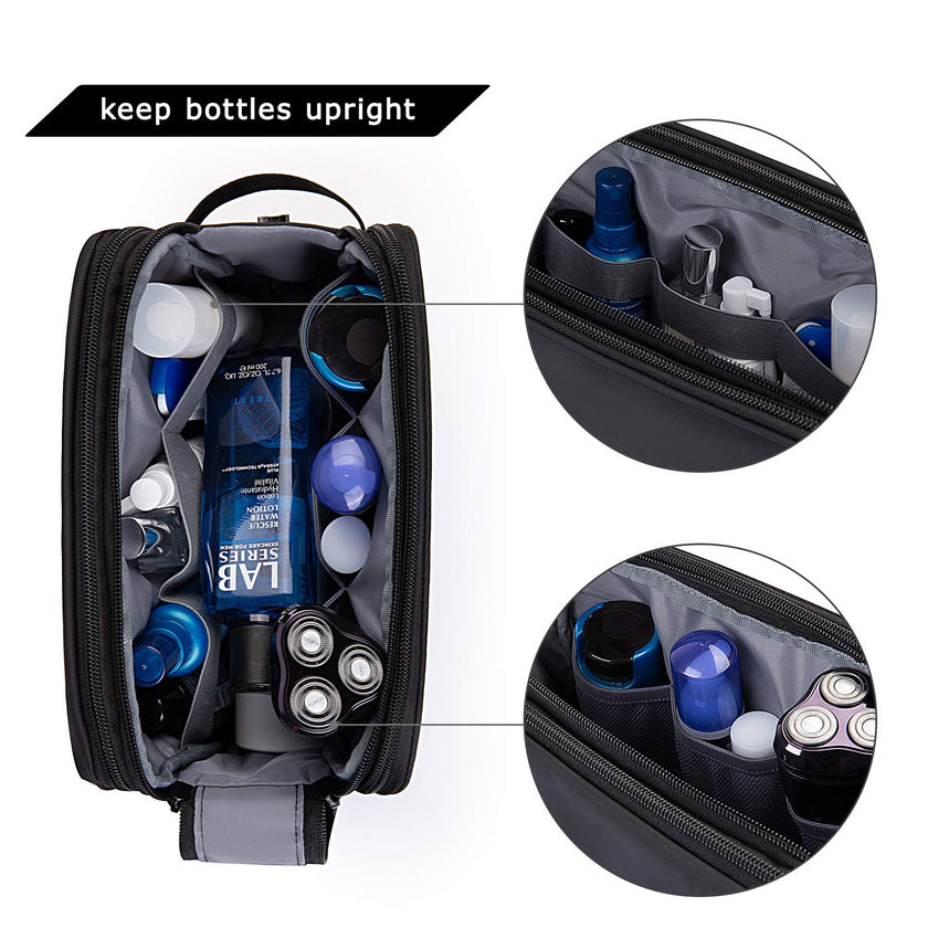 BAGSMART Toiletry Bag for Men, Travel Toiletry Organizer Dopp Kit Water-resistant Shaving Bag for Toiletries Accessories, Door Room Essentials, Black-medium 🍁 All In One Marketplace Canada