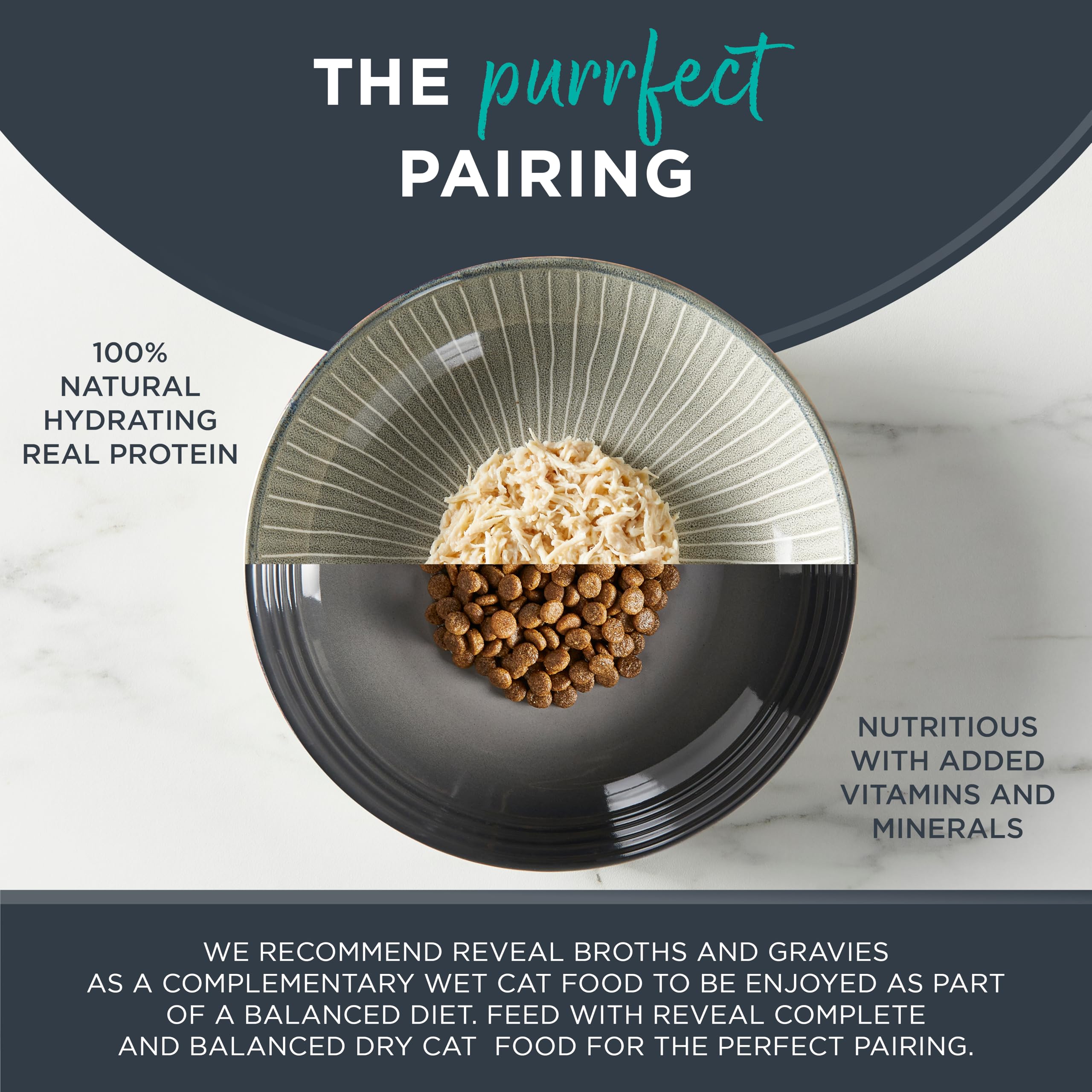 Reveal Natural Wet Cat Food in Broth, Limited Ingredient Grain Free Canned Cat Food, Protein with No Artificial Additives, Fish & Chicken Variety in Broth (12 x 2.47 oz Cans) 🍁 All In One Marketplace Canada