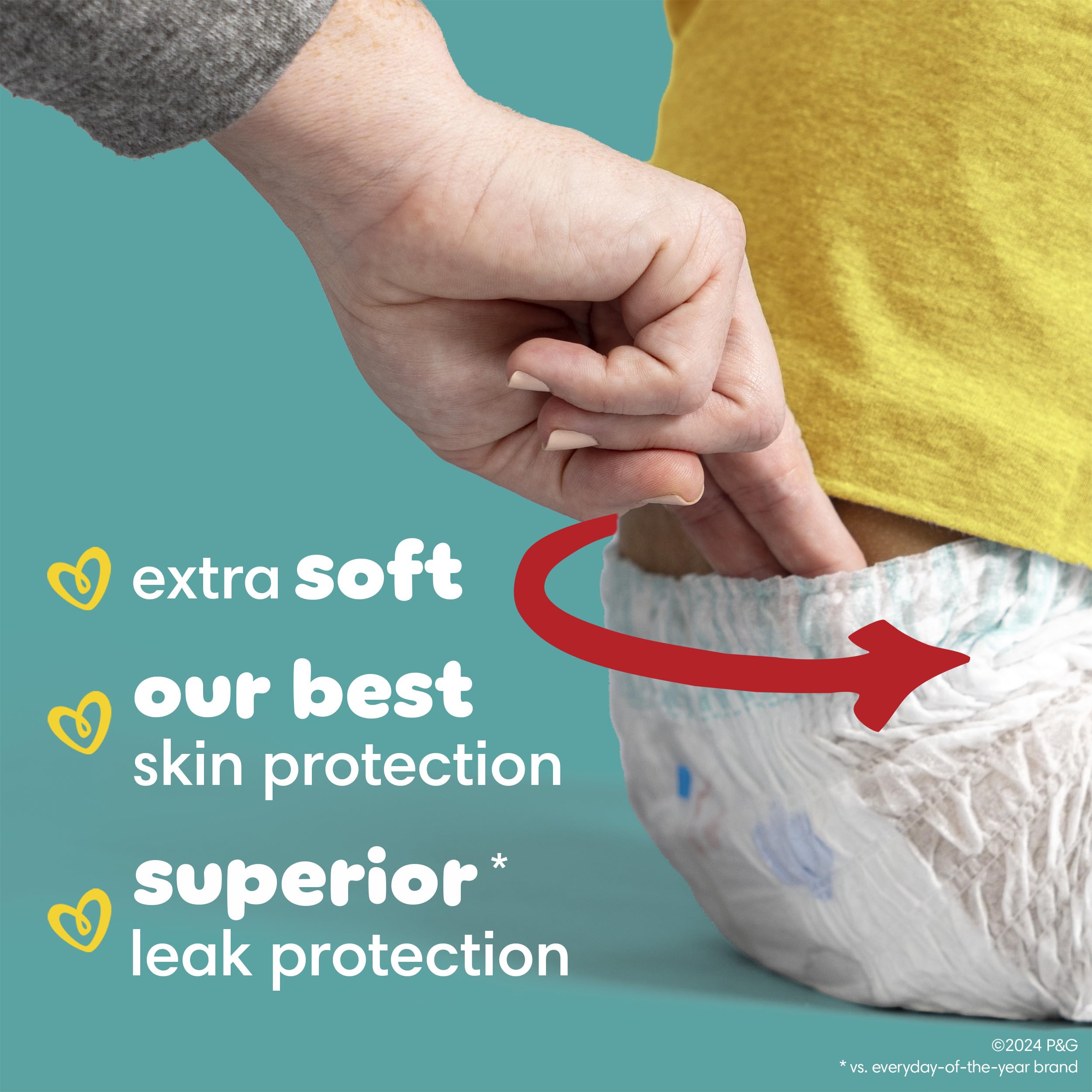 Pampers Diapers - Swaddlers 360 degrees - Size 5, 88 Count, up to 100% Leakproof Comfy Dry Fit, EZ Off Tabs Designed for Easy Changes, Pull On Diaper 🍁 All In One Marketplace Canada