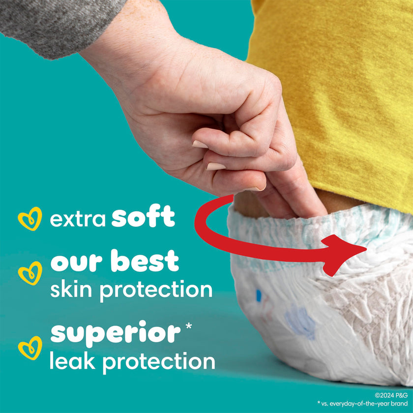 Pampers Diapers - Swaddlers 360 degrees - Size 5, 88 Count, up to 100% Leakproof Comfy Dry Fit, EZ Off Tabs Designed for Easy Changes, Pull On Diaper 🍁 All In One Marketplace Canada