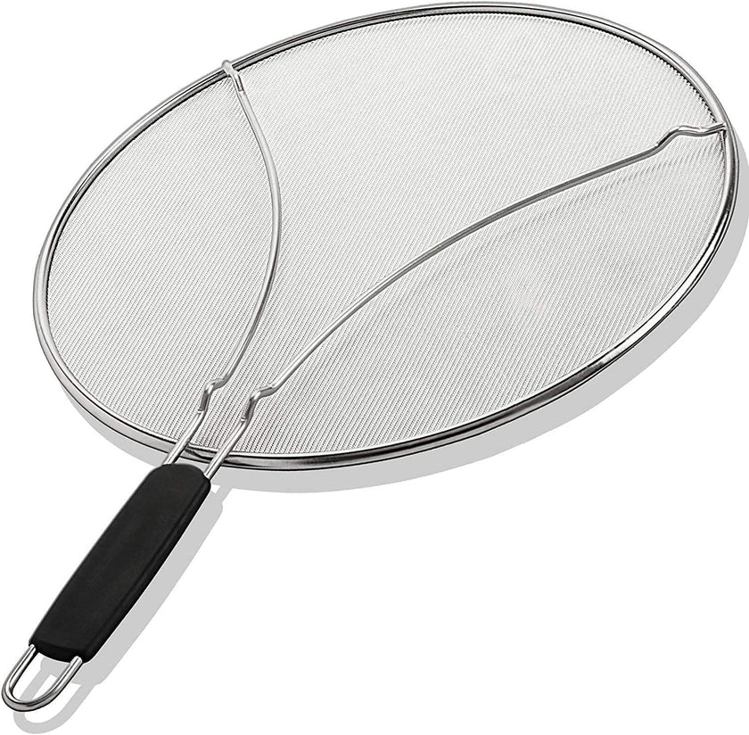 Splatter Screen for Frying Pan - 13 Inch Stainless Steel Grease Splatter Guard - Cover Oil Splash When Sizzling Bacon, Cooking Fried Chicken or Popcorn 🍁 All In One Marketplace Canada