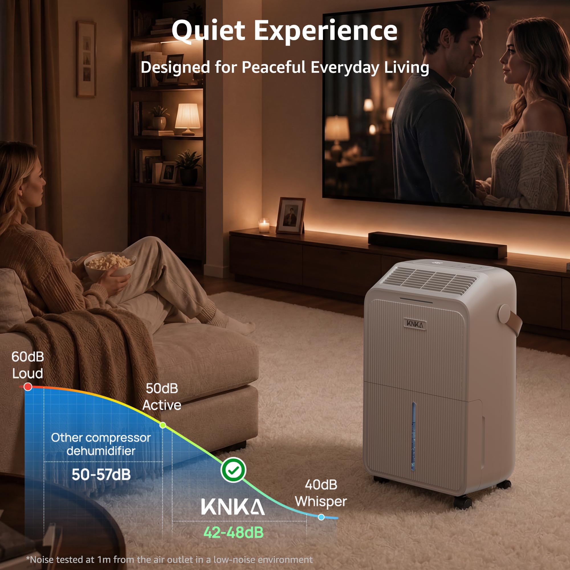 Dehumidifier for Basement with Drain Hose Max 34 Pints, KNKA 2500 Sq.Ft Dehumidifiers for Home, Large Room, Bathroom, Three Operation Modes, Intelligent Humidity Control, Dry Clothes, 24HR Timer 🍁 All In One Marketplace Canada