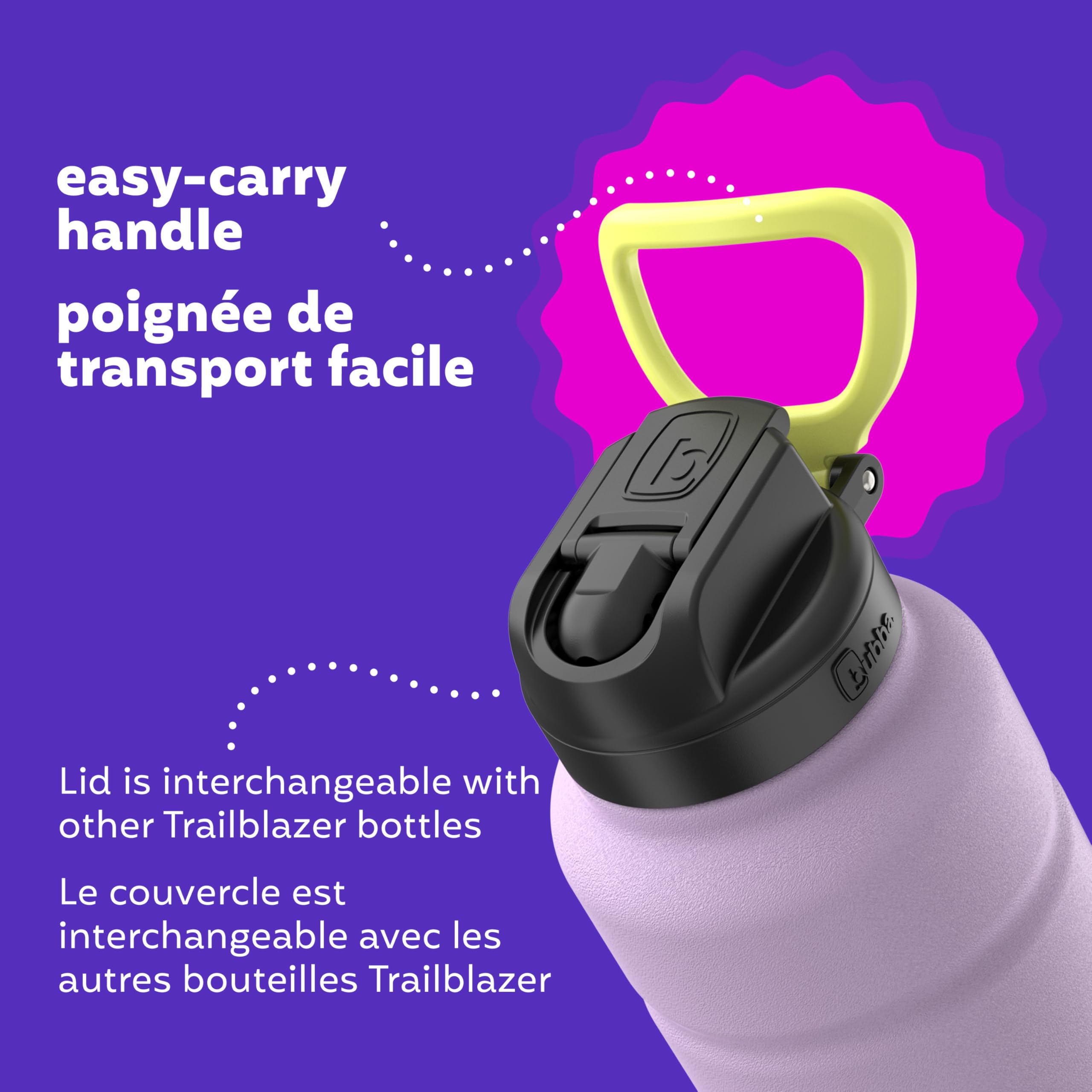 Bubba Trailblazer Stainless Steel Water Bottle with Straw Lid, Vacuum-Insulated, Lavender Frost, 40 oz (1.18 L) 🍁 All In One Marketplace Canada