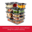 Rubbermaid 2118315 Brilliance Glass Storage 8-Cup Food Containers with Lids, 2-Pack (4 Pieces Total), BPA Free and Leak Proof, Large, Clear 🍁 All In One Marketplace Canada