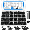1705 Pcs Machine Screw Assortment Kit, M2 M3 M4 M5 Metric Bolts and Nuts Kit with Lock and Flat Washers, Hex Button Head 10.9 Alloy Steel Cap Screw Set with Allen Wrench 🍁 All In One Marketplace Canada