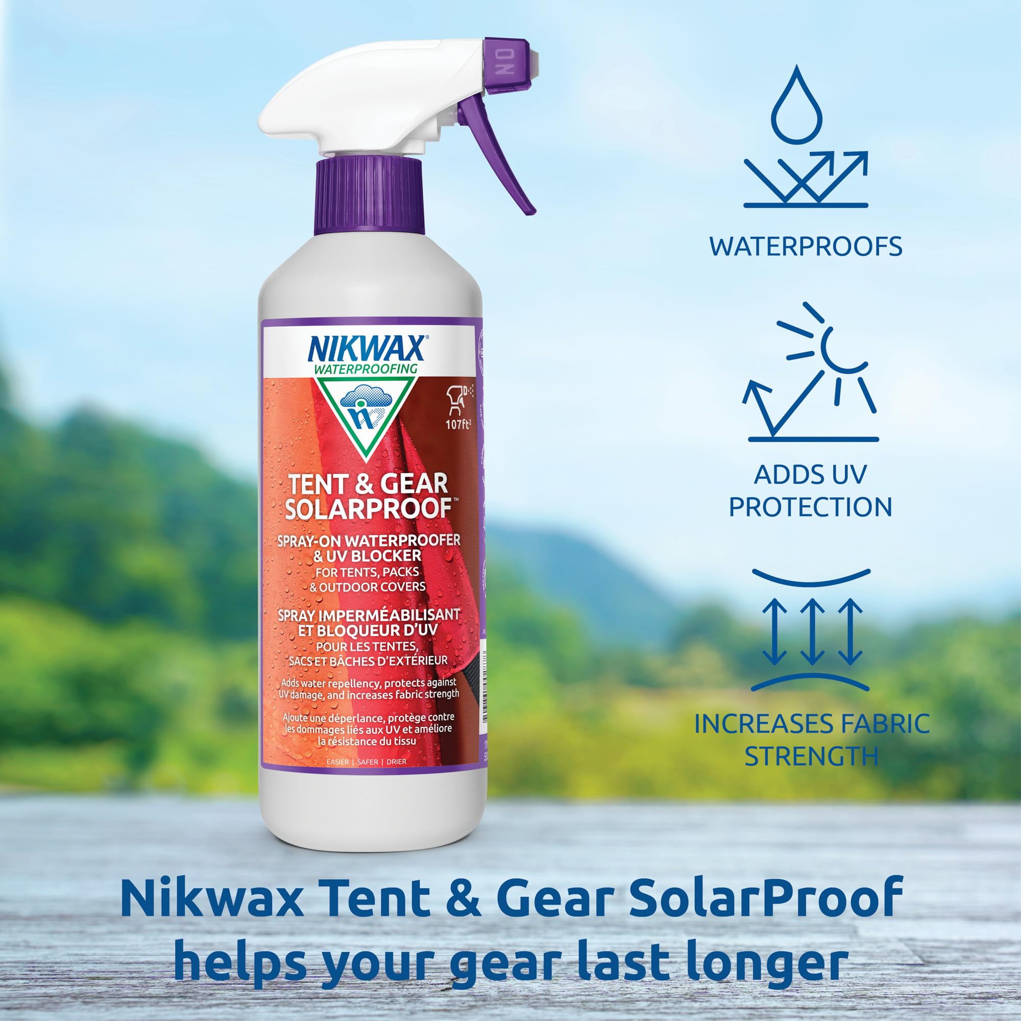 Nikwax Tent & Gear SolarProof (Spray-On) 500ml 🍁 All In One Marketplace Canada