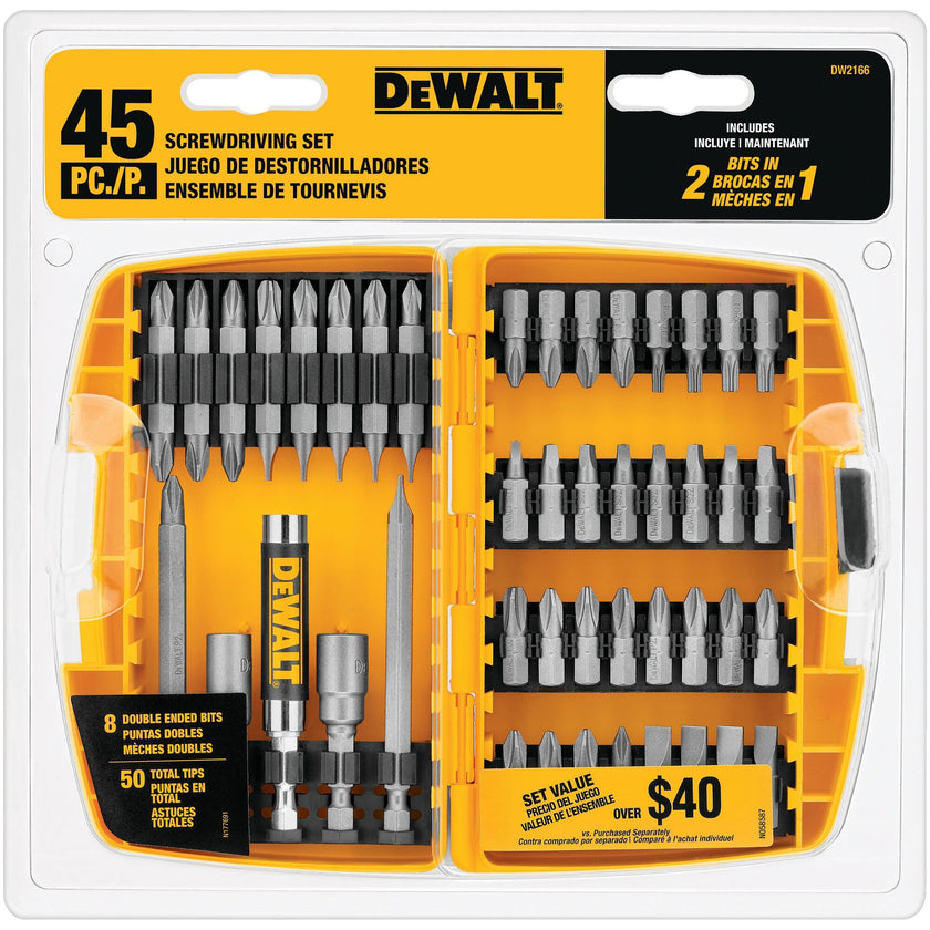 DEWALT Screwdriver Bit Set with Tough Case, 45-Piece (DW2166) 🍁 All In One Marketplace Canada