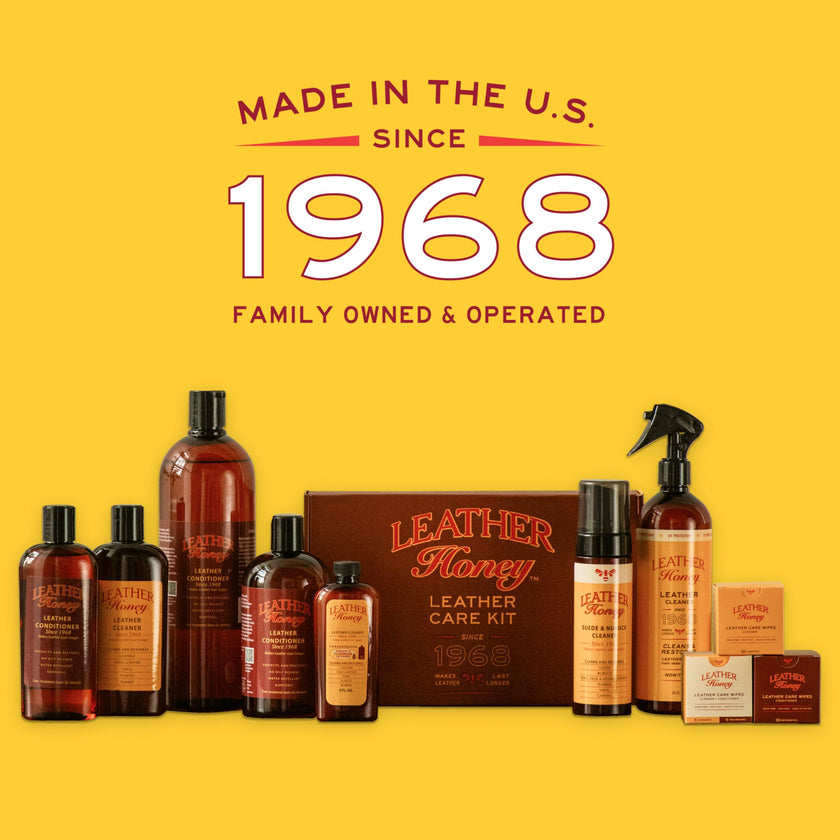 Leather Honey Leather Conditioner - Quality Leather Care Since 1968 - Leather Conditioner for Auto Interiors, Furniture, Shoes, Bags, Accessories & Apparel - 8oz 🍁 All In One Marketplace Canada