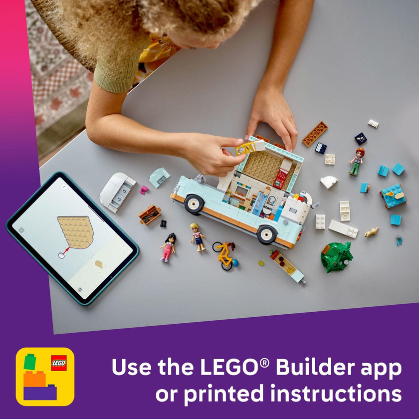 LEGO Friends Friendship Camper Van Adventure Toy Building Set - Pretend Play Set for Kids, Girls and Boys, Ages 7+ - Gift Idea for Birthday - with 3 Minidolls and Ferret Figure - 42663 🍁 All In One Marketplace Canada