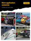 AUTOWN Cargo Net for Pickup Truck Bed - Stretchable 4'x4' to 7'x7', High Elastic Fine Mesh 1''x1'' with 8 Metal Carabiners - Ideal for ATV, SUV, UTV, Truck and Boat Use (Single Layer) 🍁 All In One Marketplace Canada