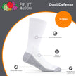 Fruit of the Loom Men's Dual Defense Crew Socks (12 Pack), White, Medium (6 - 12) 🍁 All In One Marketplace Canada